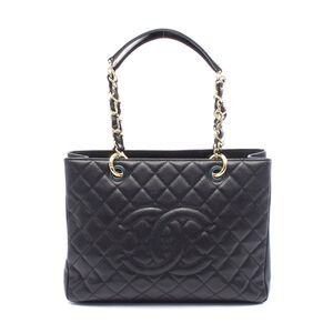 Chanel Matelasse GST Tote Bag Leather Black